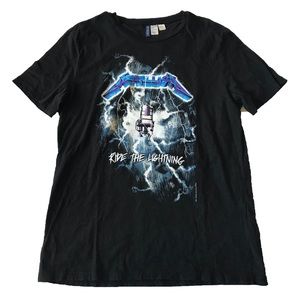 Metallica Ride the Lightning Tee Shirt Black Sz M